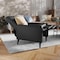 Flash Furniture Ezra Mid-Century Modern LeatherSoft Upholstered Button Tufted Pushback Recliner in Black SG-SX-80415N-BK-GG - alternate 2